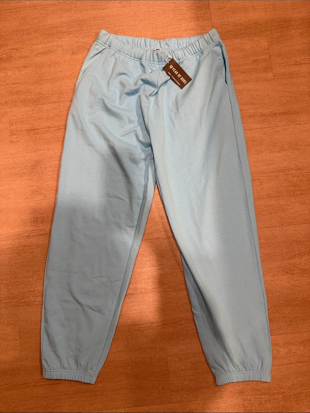 Year of Ours Light Blue Track Pants- Size Medium/Large. NWT!